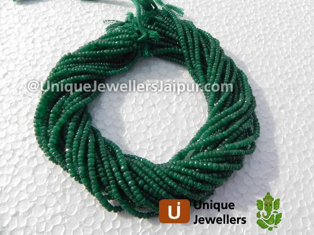 Green Ruby Faceted Roundelle Beads